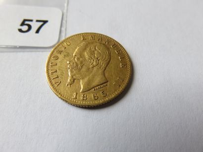 Monnaie or - Italie - 20 Lire Victor Emmanuel...