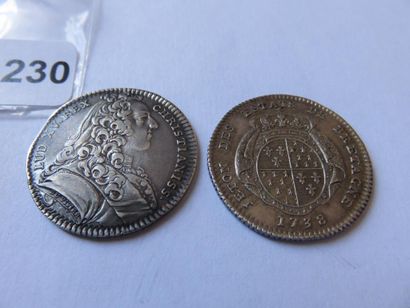 Jetons des Etats de Bretagne - Lot de 2 jetons...