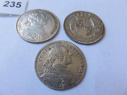 Jetons des Etats de Bretagne - Lot de 3 jetons...
