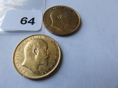 Monnaies or - Empire britanique - Lot de...