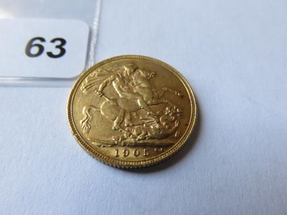 Monnaie or - Royaume Uni - Souverain Edouard...