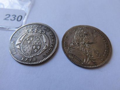 Jetons des Etats de Bretagne - Lot de 2 jetons...