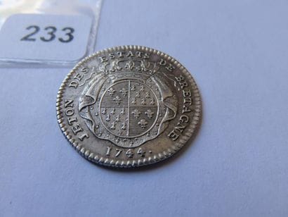 Jeton des Etats de Bretagne - Louis XV 1744...