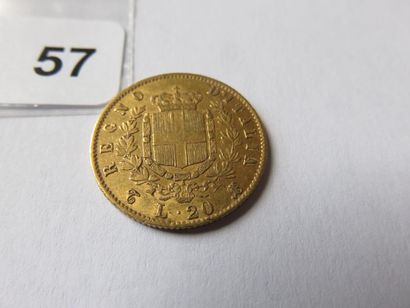 Monnaie or - Italie - 20 Lire Victor Emmanuel...