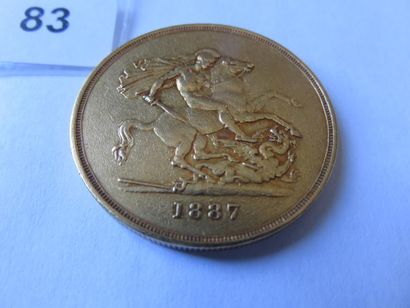 Monnaie or - Royaume Uni - 5 Pounds Victoria...
