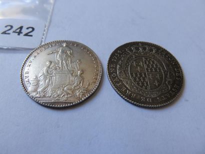Jetons des Etats de Bretagne - Lot de 2 jetons...