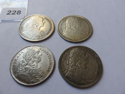 Jetons des Etats de Bretagne - Lot de 4 Jetons...