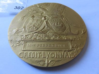 Medal - Bank - Crédit Lyonnais, Thirty years...