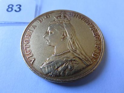 Monnaie or - Royaume Uni - 5 Pounds Victoria...