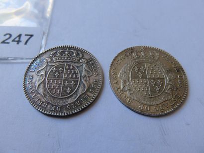Jetons des Etats de Bretagne - Lot de 2 jetons...