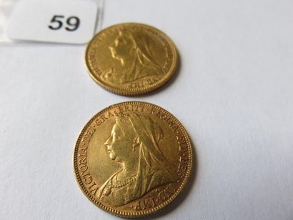 Monnaies or - Empire britanique - Lot de...