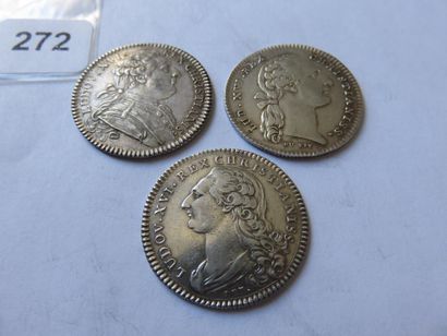 Jetons des Etats de Bretagne - Lot of 3 Louis...
