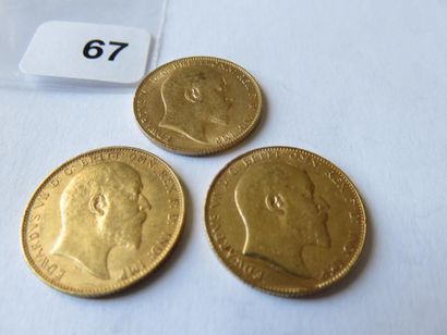 Monnaies or - Empire britanique - Lot de...