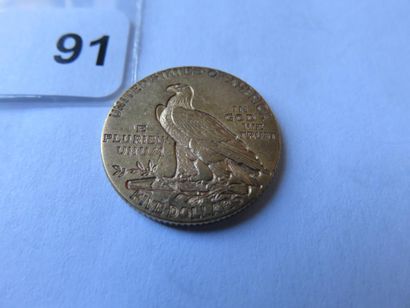 Monnaie or - USA - 5 Dollars Tête d'indien...