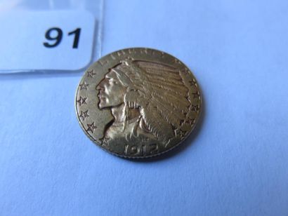 Monnaie or - USA - 5 Dollars Tête d'indien...