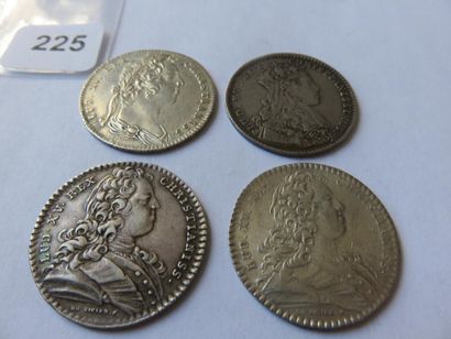 Jetons des Etats de Bretagne - Lot de 4 jetons...