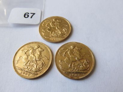 Monnaies or - Empire britanique - Lot de...