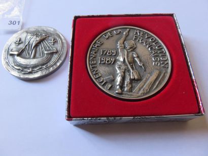 Medals - Set of 2 pewter medals, Bicentenary...