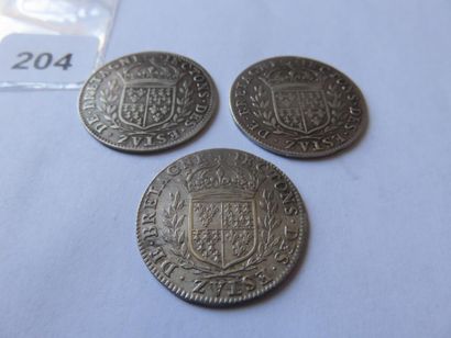 Jetons des Etats de Bretagne - Lot de 3 jetons,...