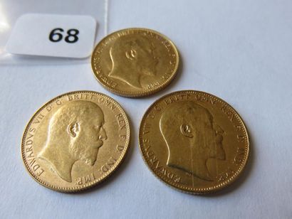 Monnaies or - Empire britanique - Lot de...