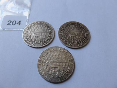 Jetons des Etats de Bretagne - Lot de 3 jetons,...