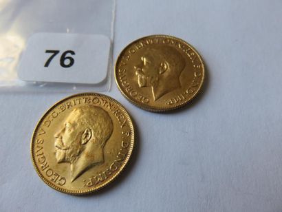 Monnaies or - Empire britanique - Lot de...