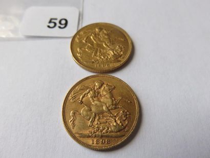 Monnaies or - Empire britanique - Lot de...