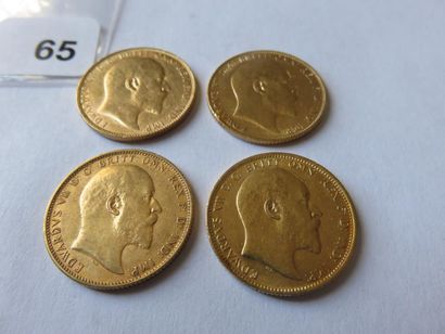 Monnaies or - Empire britanique - Lot de...