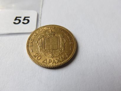 Monnaie or - Grèce - 20 Drachmai George I...