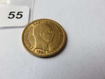 Monnaie or - Grèce - 20 Drachmai George I...