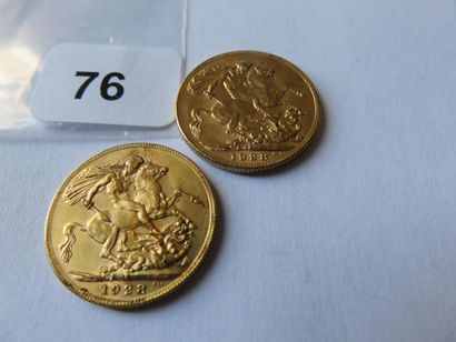 Monnaies or - Empire britanique - Lot de...
