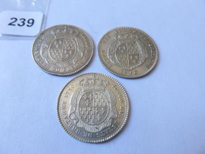 Jetons des Etats de Bretagne - Lot de 3 jetons...