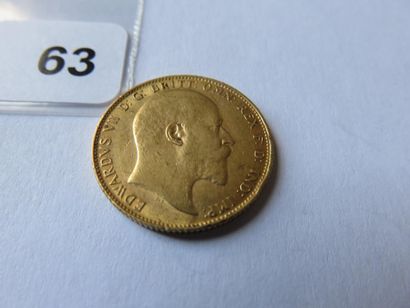 Monnaie or - Royaume Uni - Souverain Edouard...