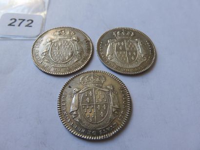 Jetons des Etats de Bretagne - Lot of 3 Louis...