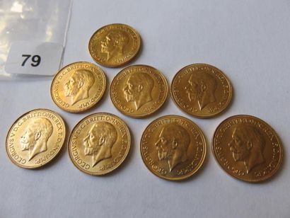 Monnaies or - Empire britanique - Lot de...