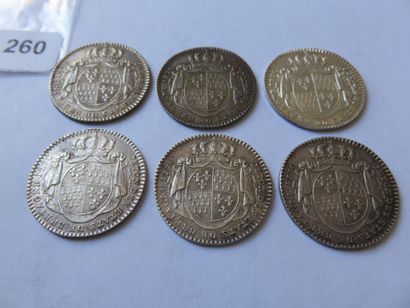 Jetons des Etats de Bretagne - Lot of 6 tokens...