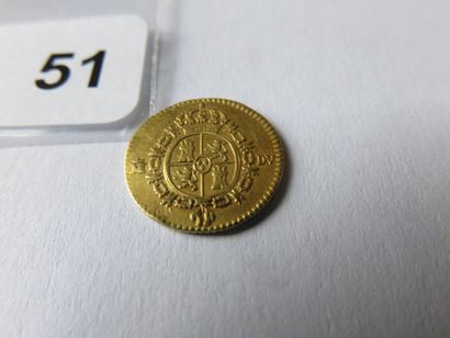 Monnaie or - Espagne - 1/2 Escudo Charles...