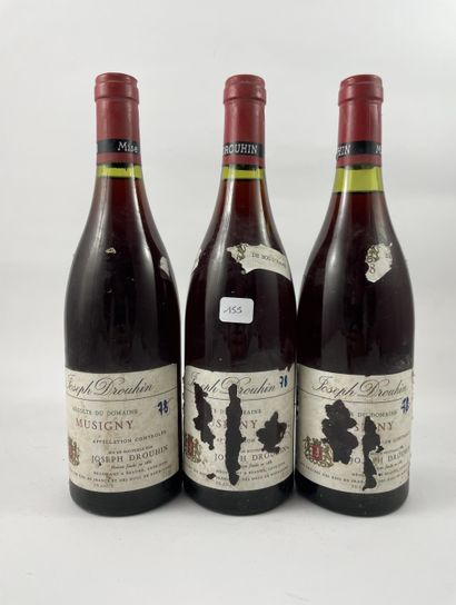 3 btls Musigny NM (probablement 1978) - Drouhin...