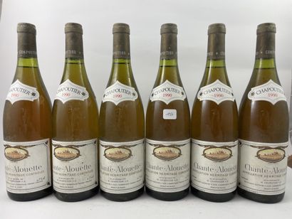6 btls Hermitage (blanc) 1990 - Chante Alouette...