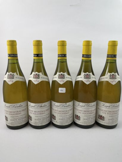 5 btls Puligny-Montrachet 1989 - Les Folatières...