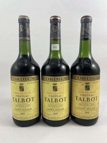 3 btls Château Talbot 1975 - Saint-Julie...