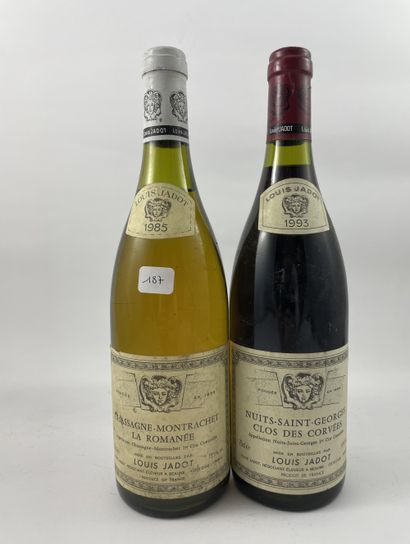 2 btls dont 1 btl Chassagne-Montrachet 1985...