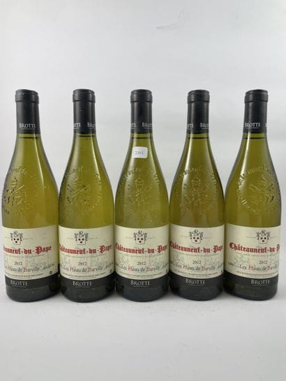5 btls Châteauneuf-du-Pape 2012 (blanc) -...