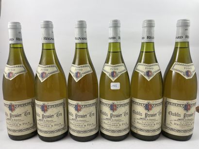 7 btls dont 6 btls Chablis 1989 - Montée...