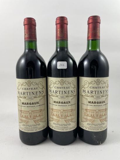 9 btls Château Martinens 1993 - Margaux