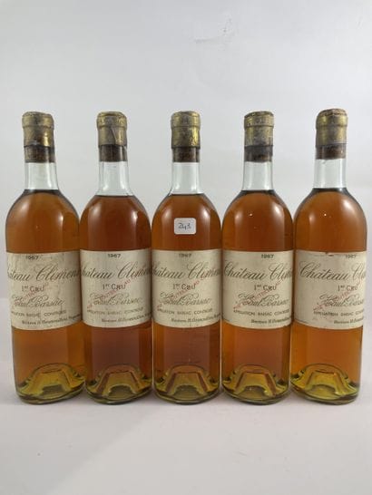 5 btls Château Climens 1967 - Haut-Barsa...