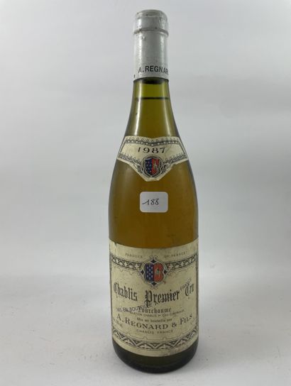 7 btls dont 6 btls Chablis 1989 - Montée...