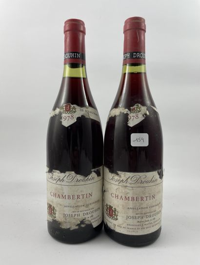2 btls Chambertin 1978 - Drouhin (étiquettes...