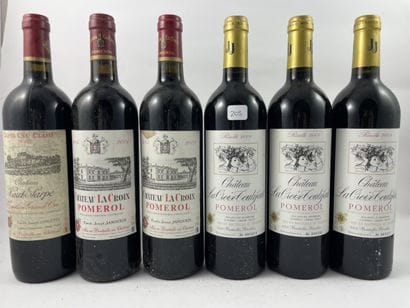 6 btls dont 1 btl Château Haut-Sarpe 2005...