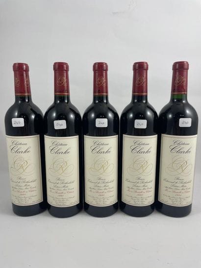 5 btls Château Clarke 1998 - Listrac-Méd...